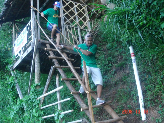 Runners Have To Go Up This Stair Towards A Rock Called "Kapit Tuko"