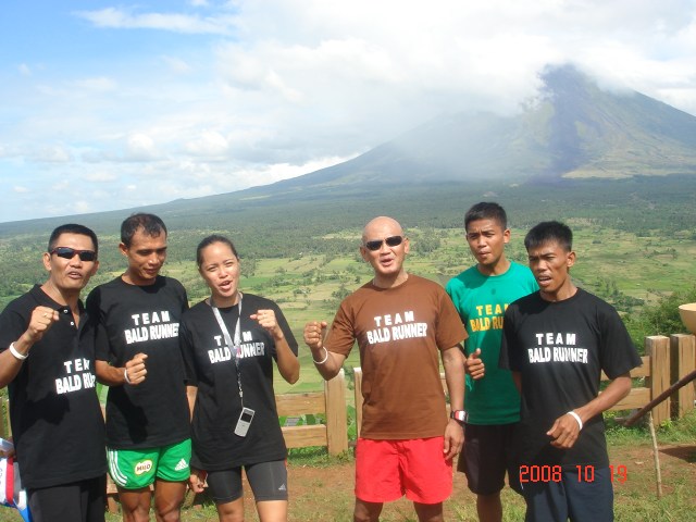 Team Bald Runner After TV Interviews & Before The Awarding Ceremony