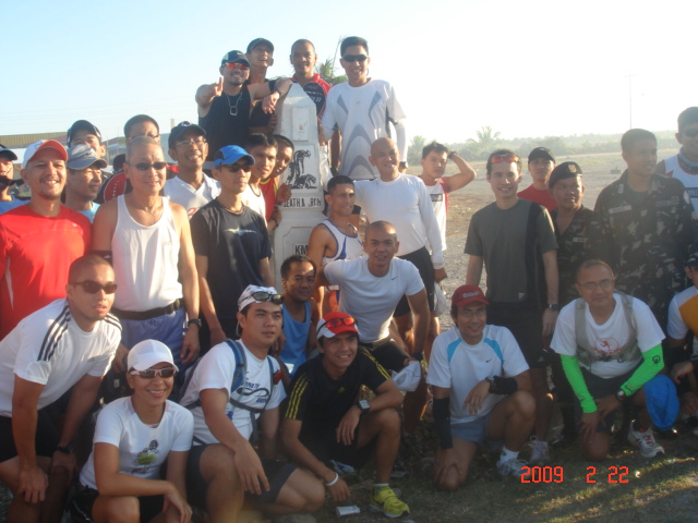 Group Picture With Bataan Death March Km Post # 50