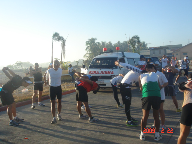 Stretching Exercises Led by Coach Salazar