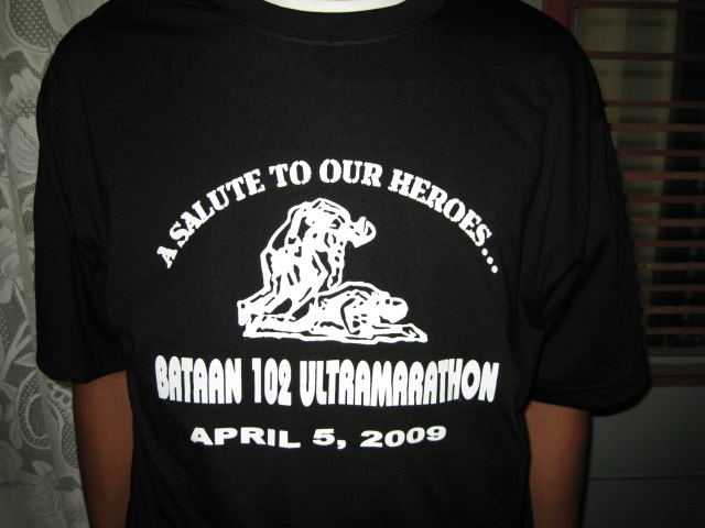 Finisher's T-Shirt For the Bataan 102 Warriors