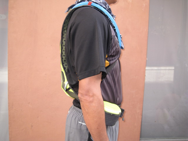 TNF E Race BOA Hydration Pack Snugged to the Back