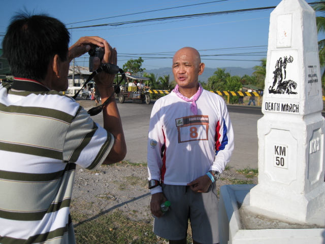 Interview with a News Reporter at the Middle of the Race