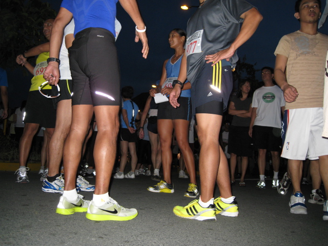 Legs, Running Shorts & Shoes