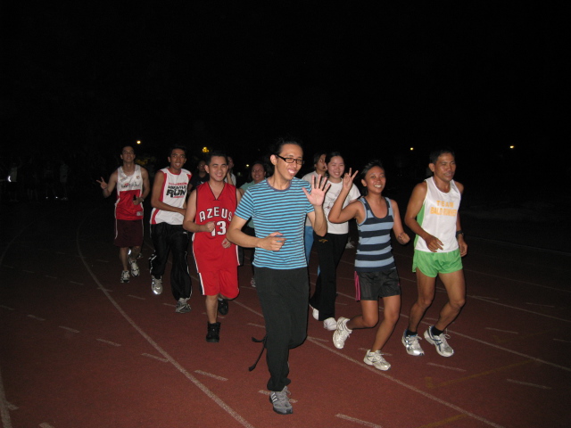 Coach Titus Led The Group To a 4-Lap Warm-Up Jog