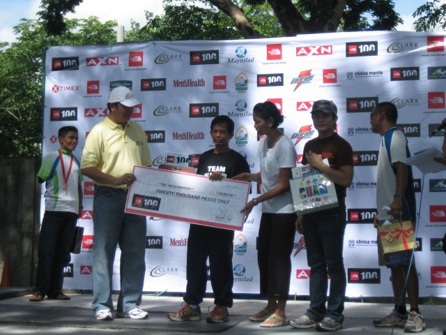 Ed Villanueva Receiving The Check Worth P 20,000