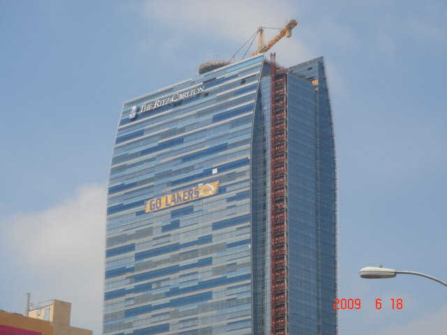 "Go Lakers" at The Ritz-Carlton Hotel (Under Construction)