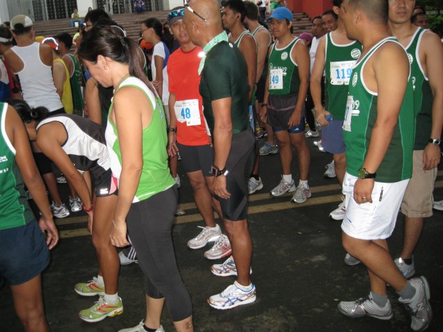 Talking With Some Runners At The Starting Area