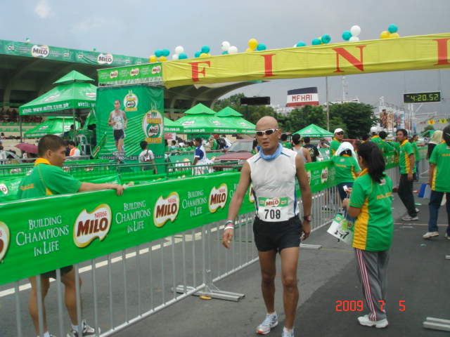 After Passing the Finish Line! Tired & Happy!