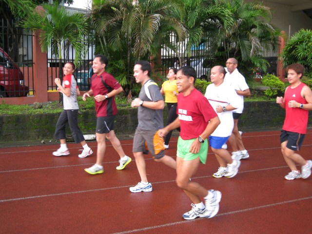Warm-Up Run Around The Oval Track