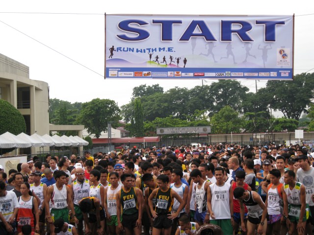 At The Starting Line With The 5K Runners
