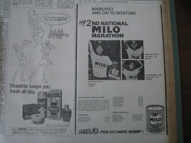 MILO Run Finisher's Ads
