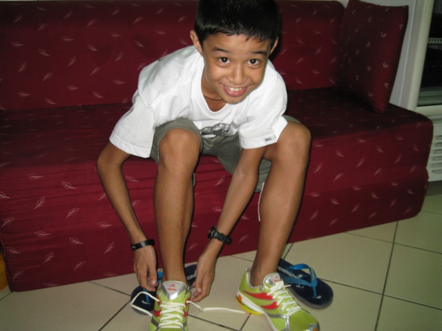 The Happy Duncan While Wearing His Newton Shoes