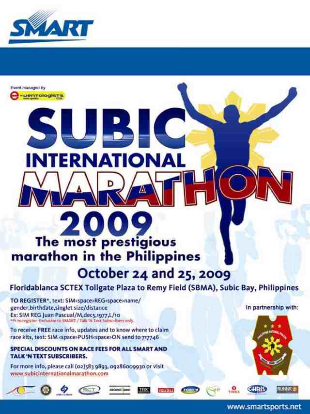 SMART 2nd Subic International Marathon Poster