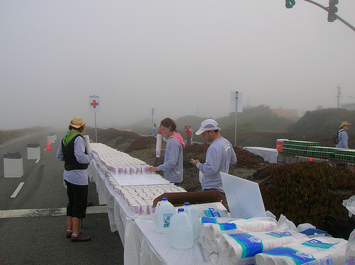NIKE Marathon Water Station (Courstesy of Rick Gaston)