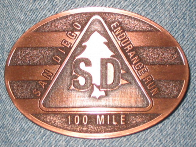San Diego 100-Mile Run Finisher's Buckle