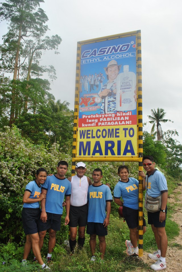 Very Prominent Ads Every Before Town. It's The Town's Boundary Line