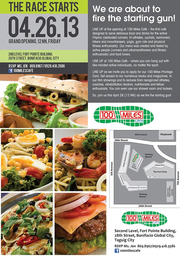 100 Miles Cafe Inauguration Invitation