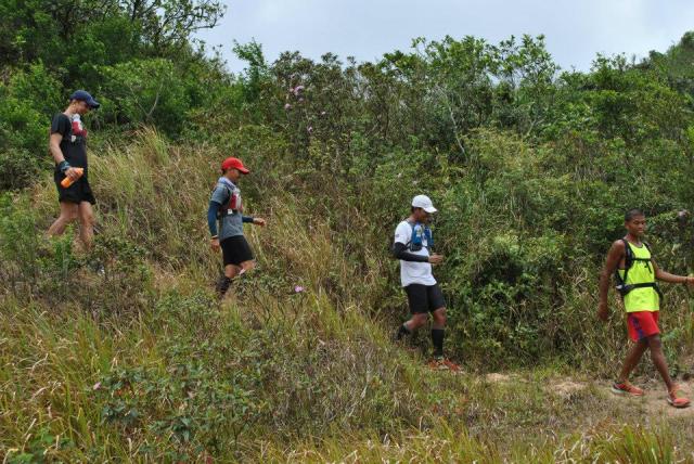 Three Runners With Guide Arriving @ "Binutas"