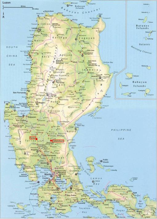 Map Of Luzon, Philippines