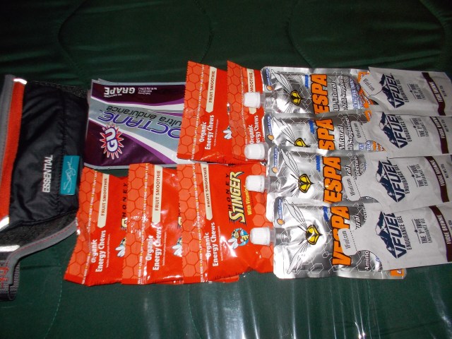 Nutrition & Hydration Items Carried In My Belt & Pack