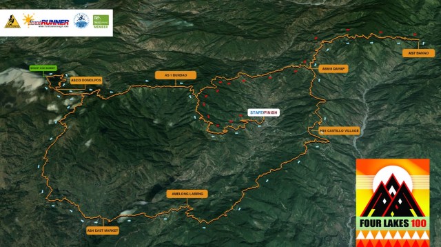 Four Lakes 100 Course Map